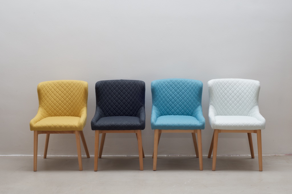 SILLA TAPIZADA BRISTOL GRIS ANTRACITA - Imagen 2