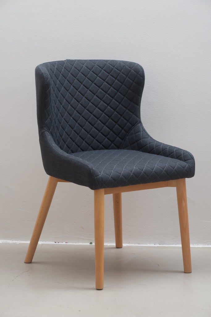 SILLA TAPIZADA BRISTOL GRIS ANTRACITA